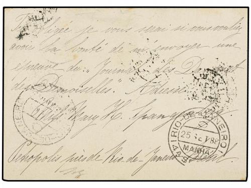 ✉ BRASIL. Sc. 93. 1884. PETROPOLIS to BELGIUM. 40 reis posta