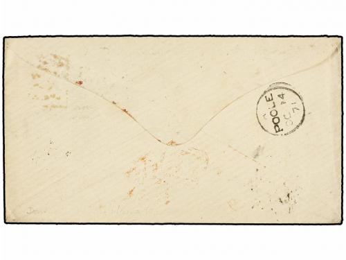 ✉ PORTUGAL. 1871. LISBOA a GRAN BRETAÑA. 120 reis azul. MUY 