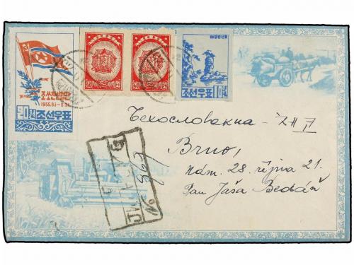✉ COREA DEL NORTE. 1956. Cover with original contens send to