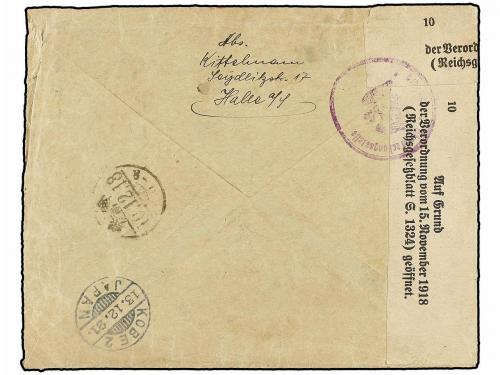 ✉ COREA. 1921. Incoming cover from Germany to GENSAN, German