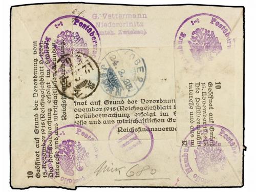 ✉ COREA. 1921. Incoming cover from GERMANY to KINSEN, German