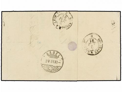 ✉ FRANCIA. Yv. 90. 1881. ALBI to SWITZERLAND. Entire letter 