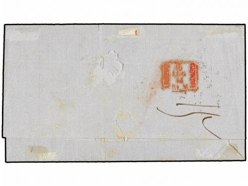 ¿ GIBRALTAR. 1861. GIBRALTAR to GENOVA (Italy). Folded lette