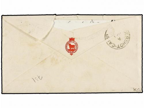 ¿ GIBRALTAR. 1874. GIBRALTAR to ENGLAND. Envelope franked wi