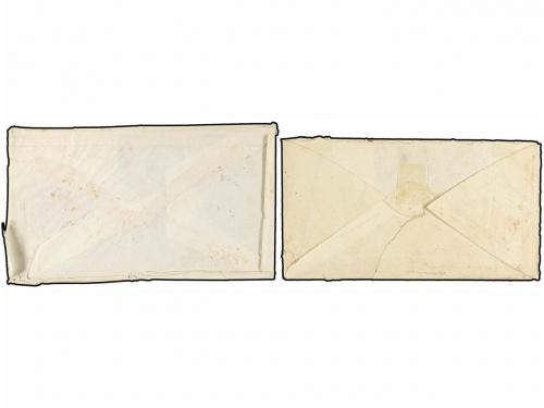 ¿ GIBRALTAR. 1869-70. Two envelopes from GIBRALTAR to U.S.A.