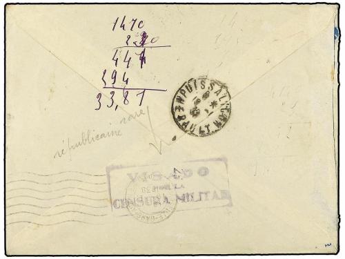 ✉ ESPAÑA GUERRA CIVIL. 1938 (13 Enero). BRIGADAS INTERNACION