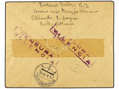 ✉ ESPAÑA GUERRA CIVIL. 1937 (3 Nov.). BRIGADAS INTERNACIONAL