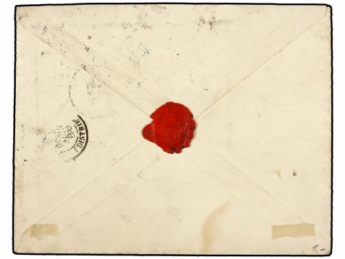 ✉ ESPAÑA. Ed. 204. 1888. MÁLAGA a PARÍS. Sobre con franqueo 