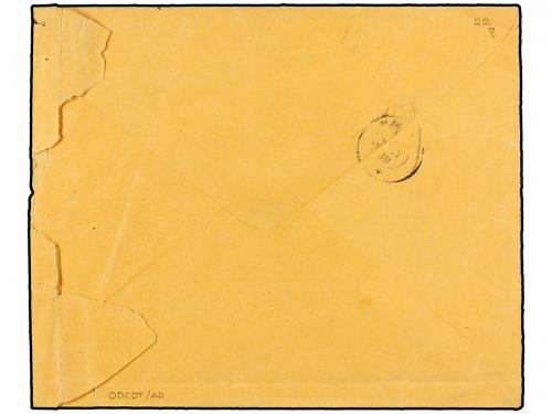 ✉ ESPAÑA. Ed. 201, 202, 206. 1880. BARCELONA a MANILA. 5 cts