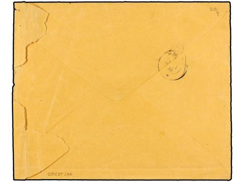 ✉ ESPAÑA. Ed. 201, 202, 206. 1880. BARCELONA a MANILA. 5 cts
