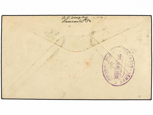 ✉ ESPAÑA. Ed. 487, 296 (3), 322. 1930. SEVILLA a U.S.A. 1 pt