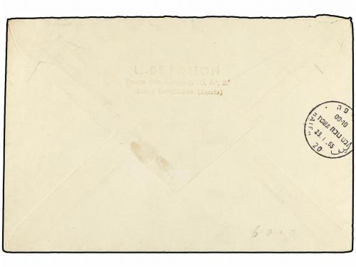✉ ESPAÑA. Ed. 1075/82. 1955. BARCELONA a HAIFA (Israel). Ser