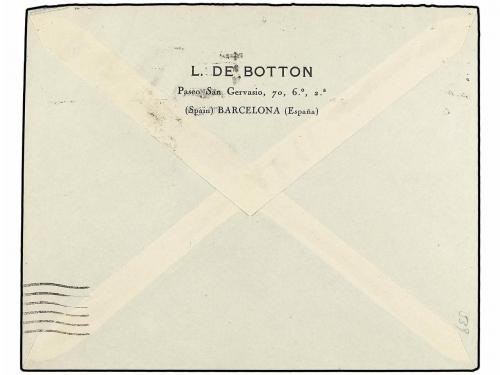 ✉ ESPAÑA. Ed. 1075/82. 1955. BARCELONA a HAIFA (Israel). Ser