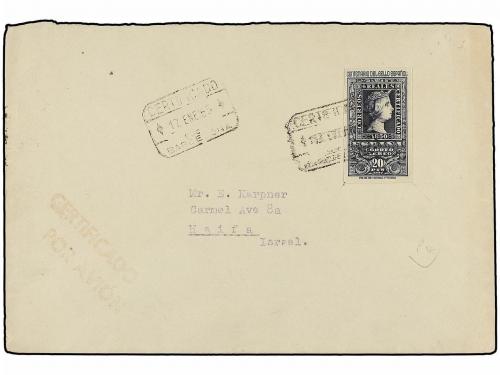 ✉ ESPAÑA. Ed. 1075/82. 1955. BARCELONA a HAIFA (Israel). Ser