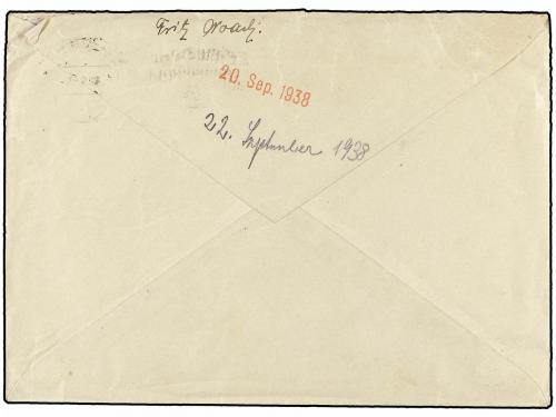 ✉ ESPAÑA GUERRA CIVIL. 1938 (21-sept.). LEGIÓN CÓNDOR. Sobre