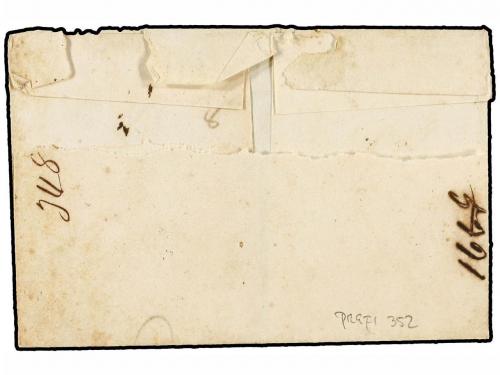 ✉ ESPAÑA. Ed. 42. 1856. NAJERA a LA HABANA. Envuelta con fra