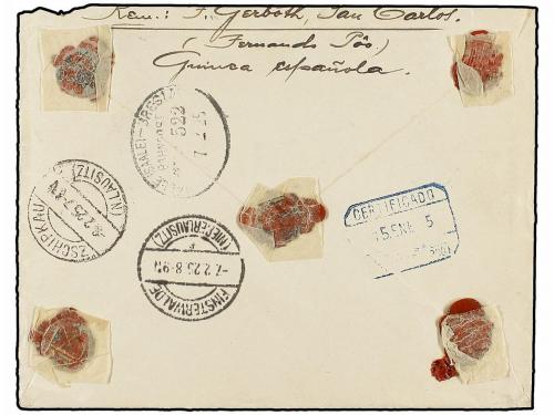 ✉ COLONIAS ESPAÑOLAS: GUINEA. Ed. 169, 173. 1925. SAN CARLOS