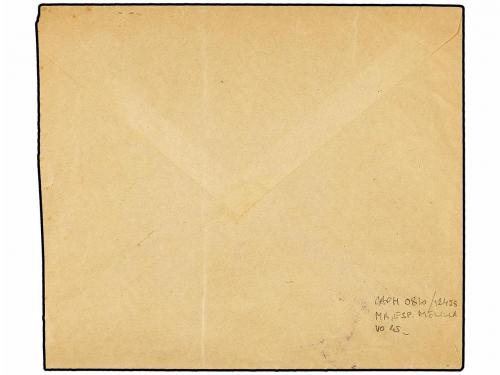 ✉ MARRUECOS. (1895 CA.). Sobre circulado de MELILLA a MÁLAGA