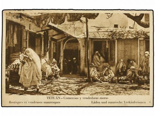 ✉ MARRUECOS. 1933. TETUAN a BRUSELAS. Tarjeta Postal con fra