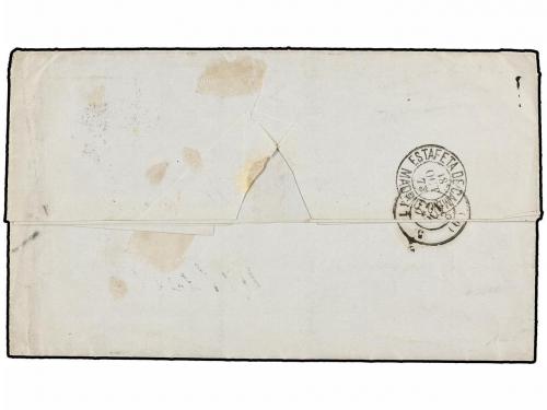 ¿ ESPAÑA. Ed. 133 (4). 1873. GIBRALTAR a LYON (Francia). 10