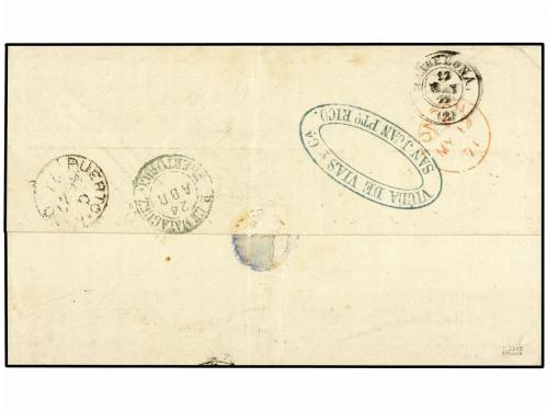 ✉ COLONIAS ESPAÑOLAS: PUERTO RICO. Ant. 23,24. 1871. MAYAGUE