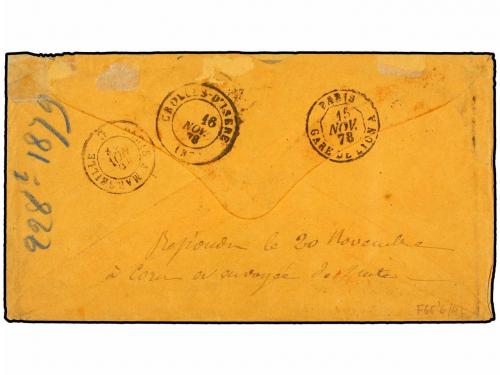 ✉ PUERTO RICO. Ed. 20(4). 1878. MAYAGUEZ a FRANCIA. 25 cts. 