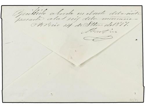 ✉ PUERTO RICO. 1874. GIBARA a MAYAGUEZ. REGISTRO DE EMBARQUE