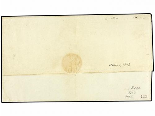 ✉ PUERTO RICO. 1842. S. JUAN a ESPAÑA. Marca PUERTO RICO/FRA