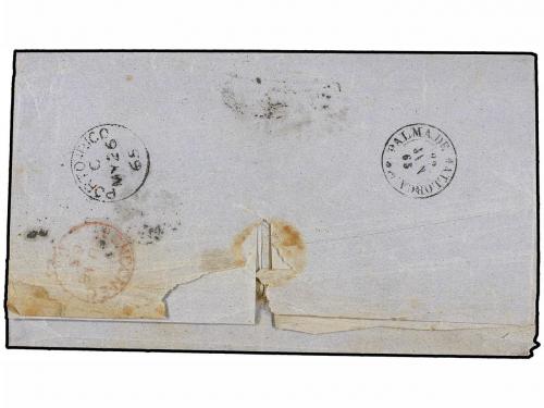 ✉ PUERTO RICO. Ant. 9. 1865. S. JUAN a PALMA DE MALLORCA. 2 