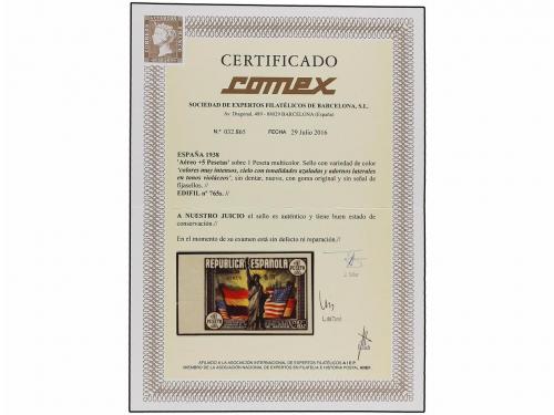 ** ESPAÑA. Ed. 765scc. Aéreo + 5 pts. CAMBIO DE COLOR SIN DE