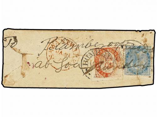 ✉ INDIA PORTUGUESA. Ed. . Yv. AF 2. 1872 (21-Enero). BOMBAY 