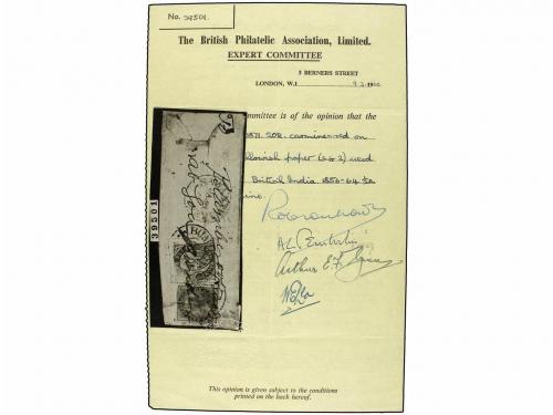 ✉ INDIA PORTUGUESA. Ed. . Yv. AF 2. 1872 (21-Enero). BOMBAY 