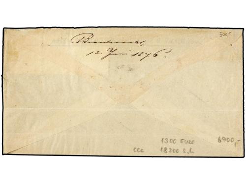 ✉ AUSTRIA. 1876 [June 2]. Cover to Hayda with scarce frankin