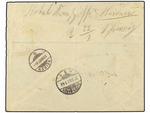 ✉ NUEVA GUINEA ALEMANA. 1897 (May 27). Registered cover to B