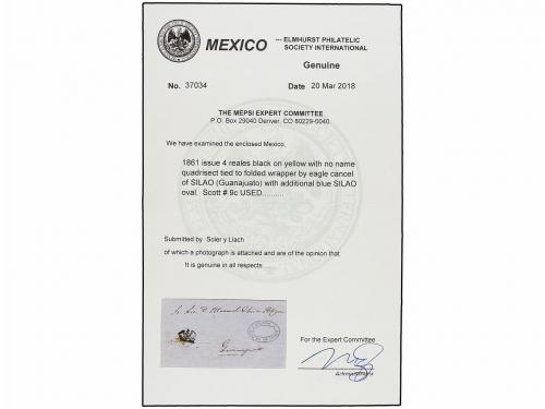 ✉ MEXICO. Sc. 9c. (1861 CA). GUANAJUATO. Cover to GUANAJUATO