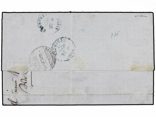✉ FRANCIA. 1872 (Sept 25). Cover to Basel, Switzerland frank