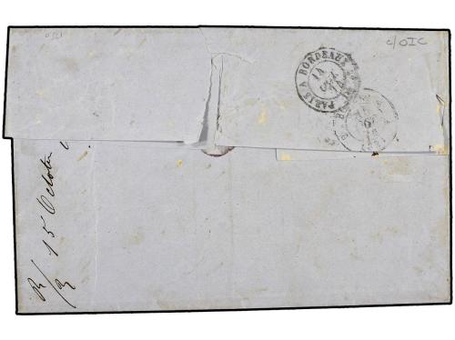 ✉ MARTINICA. 1874 (Sept 28). Double rate cover from ST. PIER