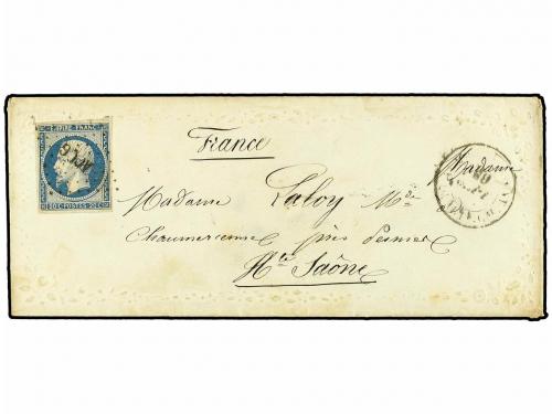 ✉ FRANCIA. 1855 (June 9). CRIMEAN WAR. Ladies&#39;s embossed env