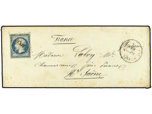 ✉ FRANCIA. 1855 (June 9). CRIMEAN WAR. Ladies´s embossed env