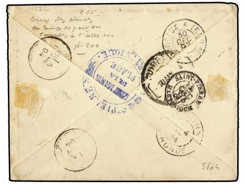 ✉ MARTINICA. 1893 (Dec 14). "Correspondence Militarire" endo