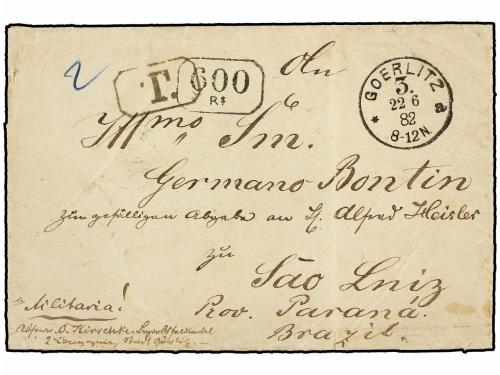 ✉ ALEMANIA. 1882 (June 22). Cover at double rate from GOERLI