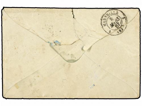 ✉ REUNION. 1867. ROMA (Italia) a ST. DENIS (Isla Reunion). C