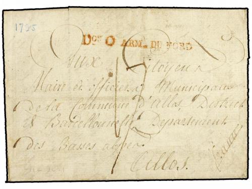 ✉ HOLANDA. 1795 (21 Abril). BREDA (Holanda) A FRANCIA. Marca