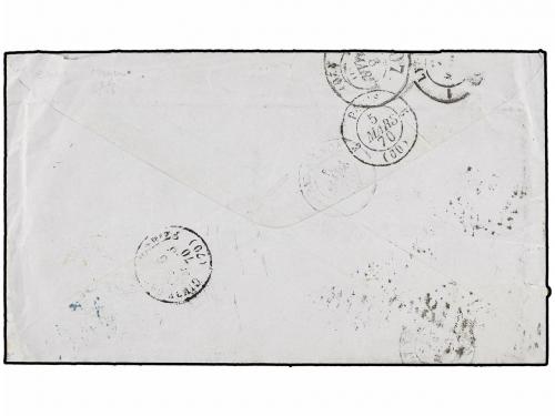 ✉ JAPON. 1870. YOKOHAMA to FRANCE. Envelope franked with Fre