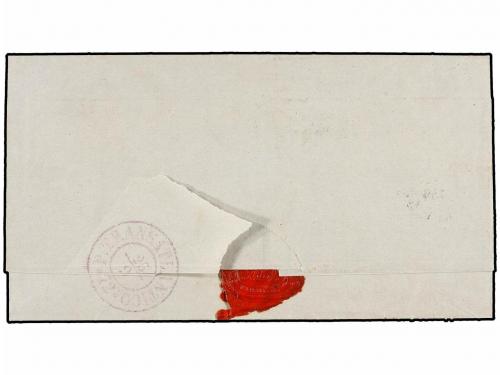 ✉ BRASIL. 1872. BAHÍA a PORTUGAL. 10 reis naranja (2) y 100 