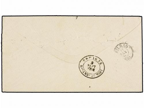 ✉ BELGICA. Yv. 15A, 16A. 1864. BRUSELAS a BILBAO (España). S