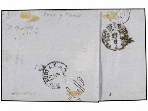 ✉ ALEMANIA ANTIGUOS ESTADOS: TOUR Y TAXIS. 1865. OFFENBACH t