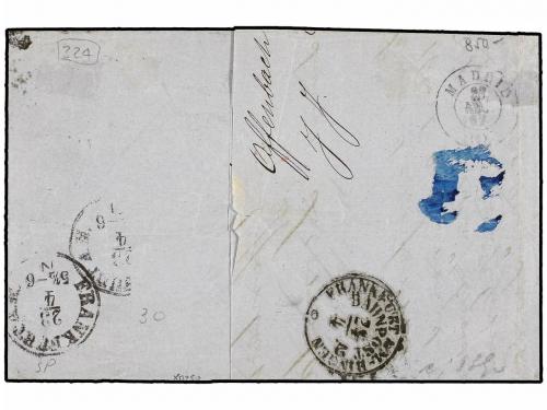 ✉ ALEMANIA ANTIGUOS ESTADOS: TOUR Y TAXIS. 1867. OFFENBACH t