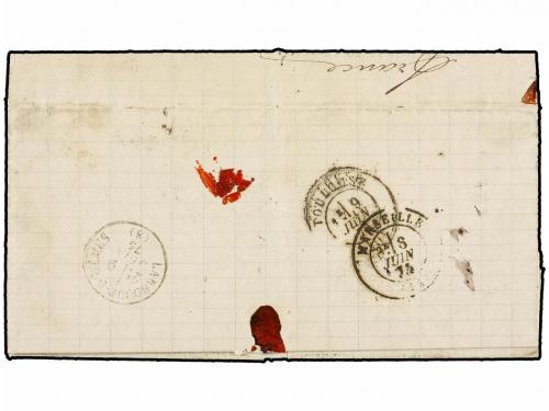 ✉ LEVANTE: CORREO FRANCES. 1875. PORT-SAID to FRANCE. Entire