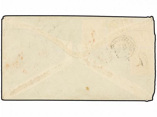 ✉ LEVANTE: CORREO FRANCES. 1862. SMYRNE to U.S.A. Envelope f